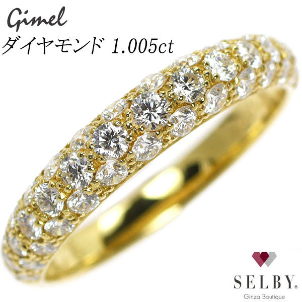 ギメル K18YG ダイヤモンド リング 1.005ct マイクロセッティング#15.0《セルビー銀座店》【S 新品同様磨き】【中古】 Liquid error (snippets/selby-collection-card-list line 33): Could not find asset snippets/selby-bland-name.liquid