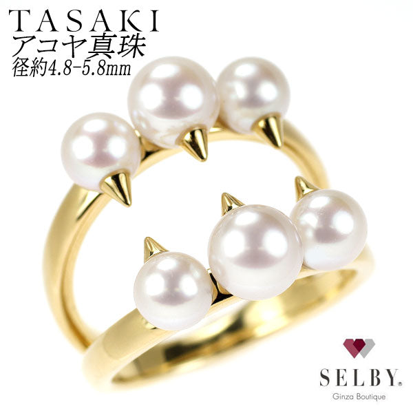 TASAKI K18YG アコヤ 真珠/パール リング 4.8-5.8mm デインジャーシグネチャー #13.0 《セルビー銀座店》【S 新品同様磨き】【中古】 Liquid error (snippets/selby-collection-card-list line 33): Could not find asset snippets/selby-bland-name.liquid