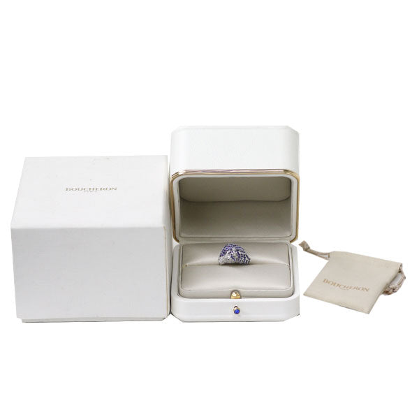 Boucheron K18WG Sapphire Diamond Ring Pegasus No. 52 《Selby Ginza Store》 [S+Polished at an official store like new] [Used] 