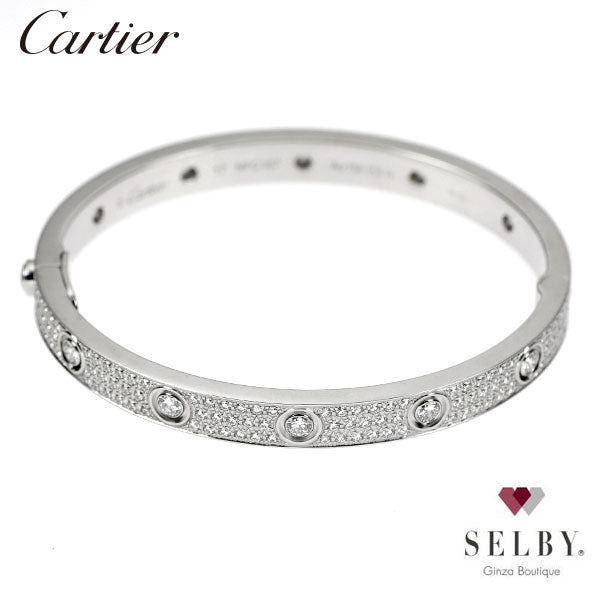 Cartier K18WG Diamond Bracelet Love Bracelet Pave #17《Selby Ginza Store》 [S+Polished at an official store like new] [Used]<br> Regular price 5,600,000 yen ⇒ Christmas Sale price 5,000,000 yen Liquid error (snippets/selby-collection-card-list line 33): Could not find asset snippets/selby-bland-name.liquid