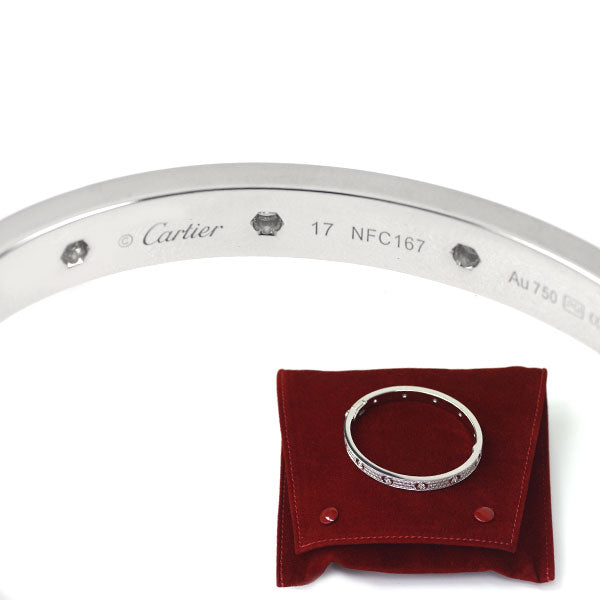 Cartier K18WG Diamond Bracelet Love Bracelet Pave #17《Selby Ginza Store》 [S+Polished at an official store like new] [Used]<br> Regular price 5,600,000 yen ⇒ Christmas Sale price 5,000,000 yen