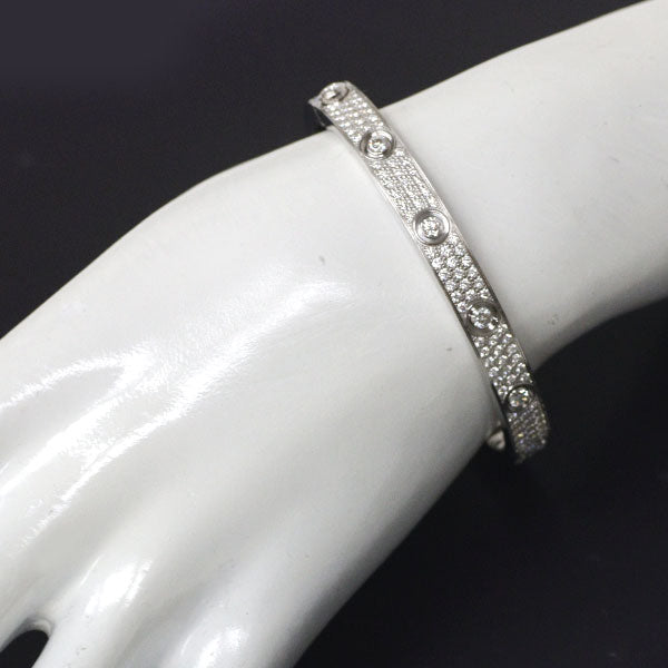 Cartier K18WG Diamond Bracelet Love Bracelet Pave #17《Selby Ginza Store》 [S+Polished at an official store like new] [Used]<br> Regular price 5,600,000 yen ⇒ Christmas Sale price 5,000,000 yen