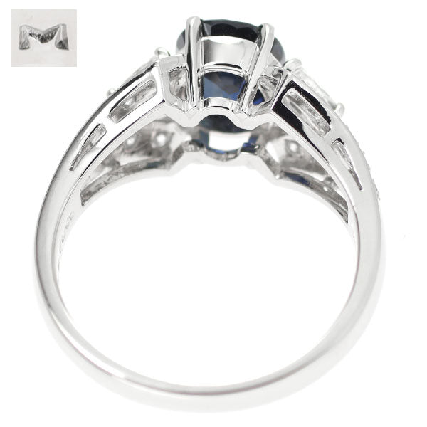 Mikimoto Pt950 Sapphire Ring 2.57ct 0.70ct #18.0《Selby Ginza Store》[S+Polished at an official store like new] [Used] 