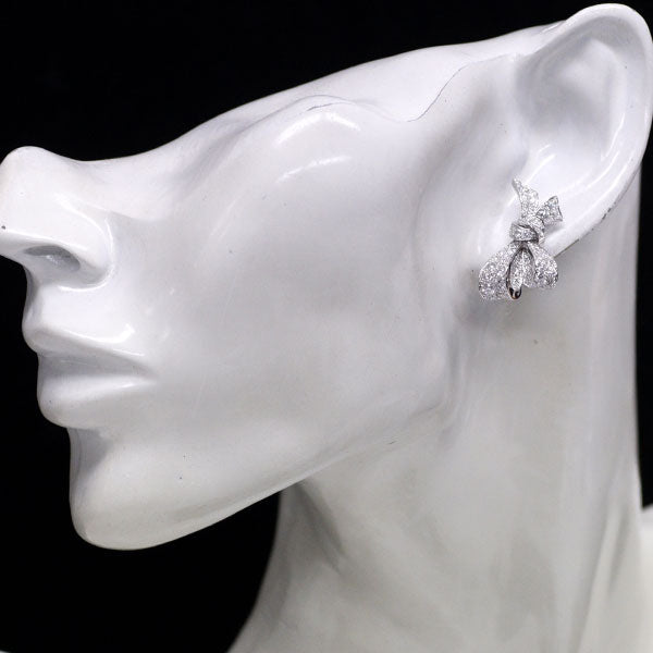 Graff K18WG Diamond Earrings Tilda's Bow《Selby Ginza Store》 [S+Polished at an official store like new] [Used] 