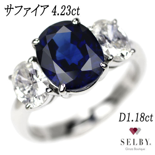 Pt900 Sapphire Ring 4.23ct D1.18ct #11.0《Selby Ginza Store》 [S Polished like new] [Used]  Liquid error (snippets/selby-collection-card-list line 33): Could not find asset snippets/selby-bland-name.liquid