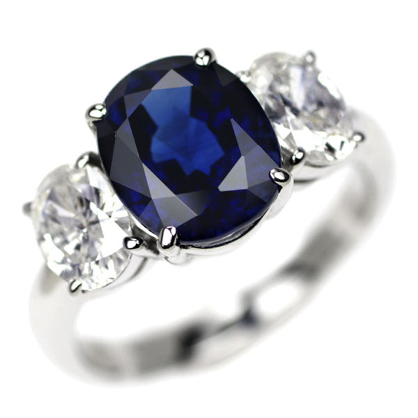 Pt900 Sapphire Ring 4.23ct D1.18ct #11.0《Selby Ginza Store》 [S Polished like new] [Used] 