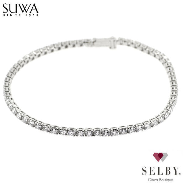 SUWA Pt950 Diamond Tennis Bracelet 18.0cm [Selby Ginza Store] [S Polished like new] [Used]  Liquid error (snippets/selby-collection-card-list line 33): Could not find asset snippets/selby-bland-name.liquid