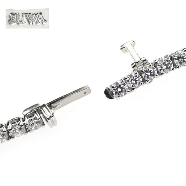 SUWA Pt950 Diamond Tennis Bracelet 18.0cm [Selby Ginza Store] [S Polished like new] [Used] 