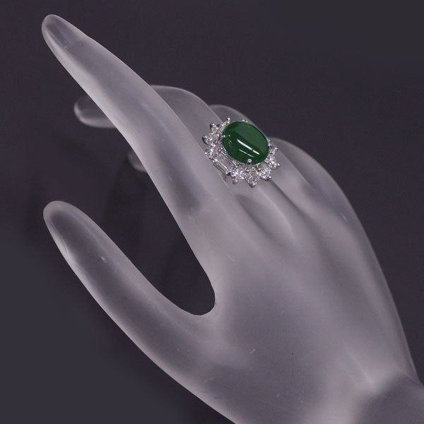 Pt900 Jade/Jade Diamond Ring 4.73ct D2.65ct #11.0《Selby Ginza Store》 [S Polished like new] [Used] 