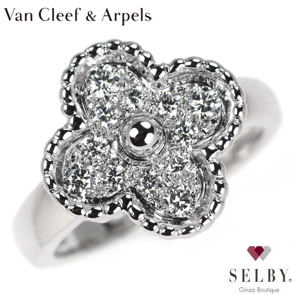 Van Cleef & Arpels K18WG Diamond Ring Vintage Alhambra #10《Selby Ginza Store》[S+Polished at an official store like new] [Used]<br> Regular price 750,000 yen ⇒ Christmas Sale price 620,000 yen Liquid error (snippets/selby-collection-card-list line 33): Could not find asset snippets/selby-bland-name.liquid
