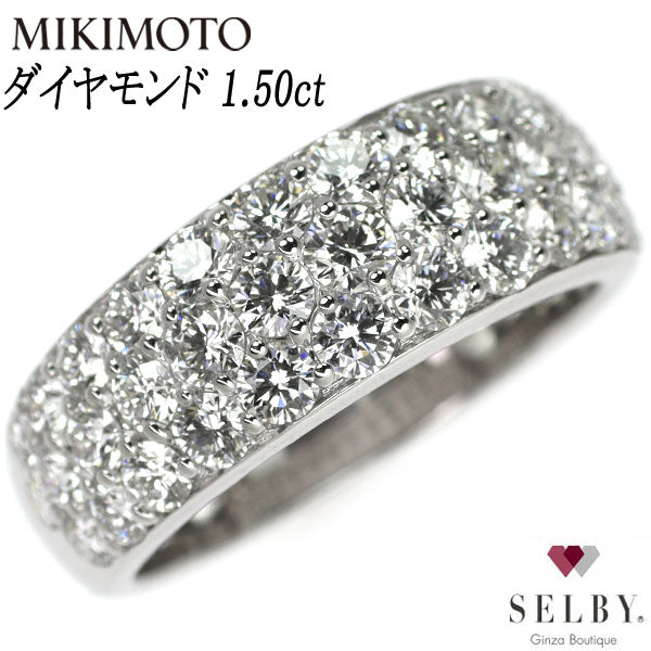 Mikimoto K18WG Diamond Pave Ring 1.50ct #9.0《Selby Ginza Store》 [S Polished like new] [Used]<br> Regular price 340,000 yen ⇒ Christmas Sale price 330,000 yen