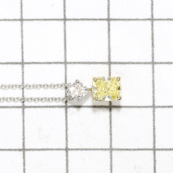 Tiffany K18YG / Pt950 Diamond Pendant Necklace Lucida 1.109ct FIY VS1 40.5cm [S+Polished at an official store like new] [Used] 