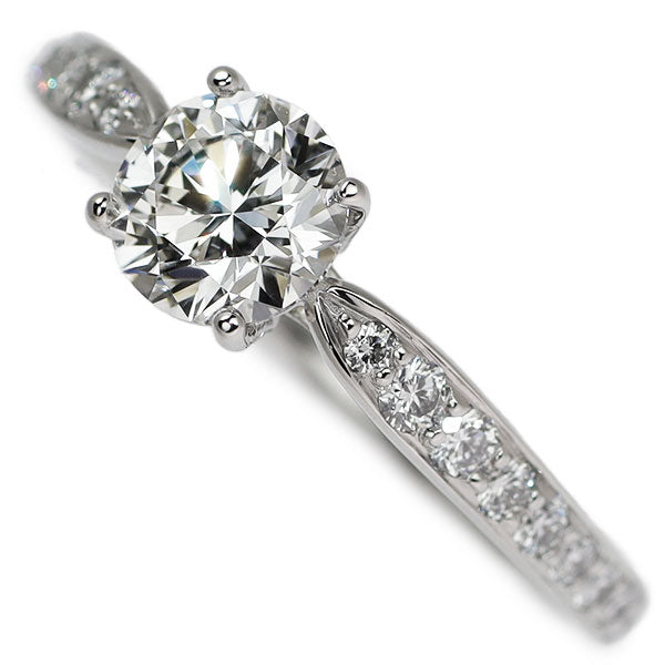 Tiffany Pt950 Diamond Ring Harmony Half Circle 0.613ct F VS2 3EXHC #9.0 [Selby Ginza Store] [S Polished like new] [Used] 