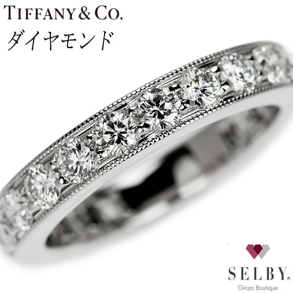 Tiffany Pt950 Diamond Full Eternity Ring Legacy #7.5《Selby Ginza Store》[S Polished like new] [Used] 