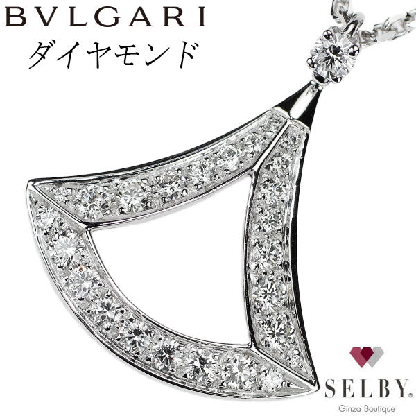 Bvlgari K18WG Diamond Pendant Necklace Diva Dream 43.0cm《Selby Ginza Store》[S+Polished at an official store like new] [Used]  Liquid error (snippets/selby-collection-card-list line 33): Could not find asset snippets/selby-bland-name.liquid